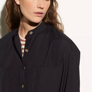 VINCE poplin shirt dress, dark navy, size XS y.